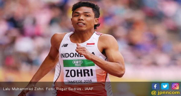 Sprinter Indonesia Lalu Muhammad Zohri Finis Urutan Kelima Cabor Atletik Tokyo 2020