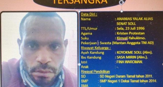 Ini Daftar Kejahatan Senat Soll, Pimpinan KKB Papua