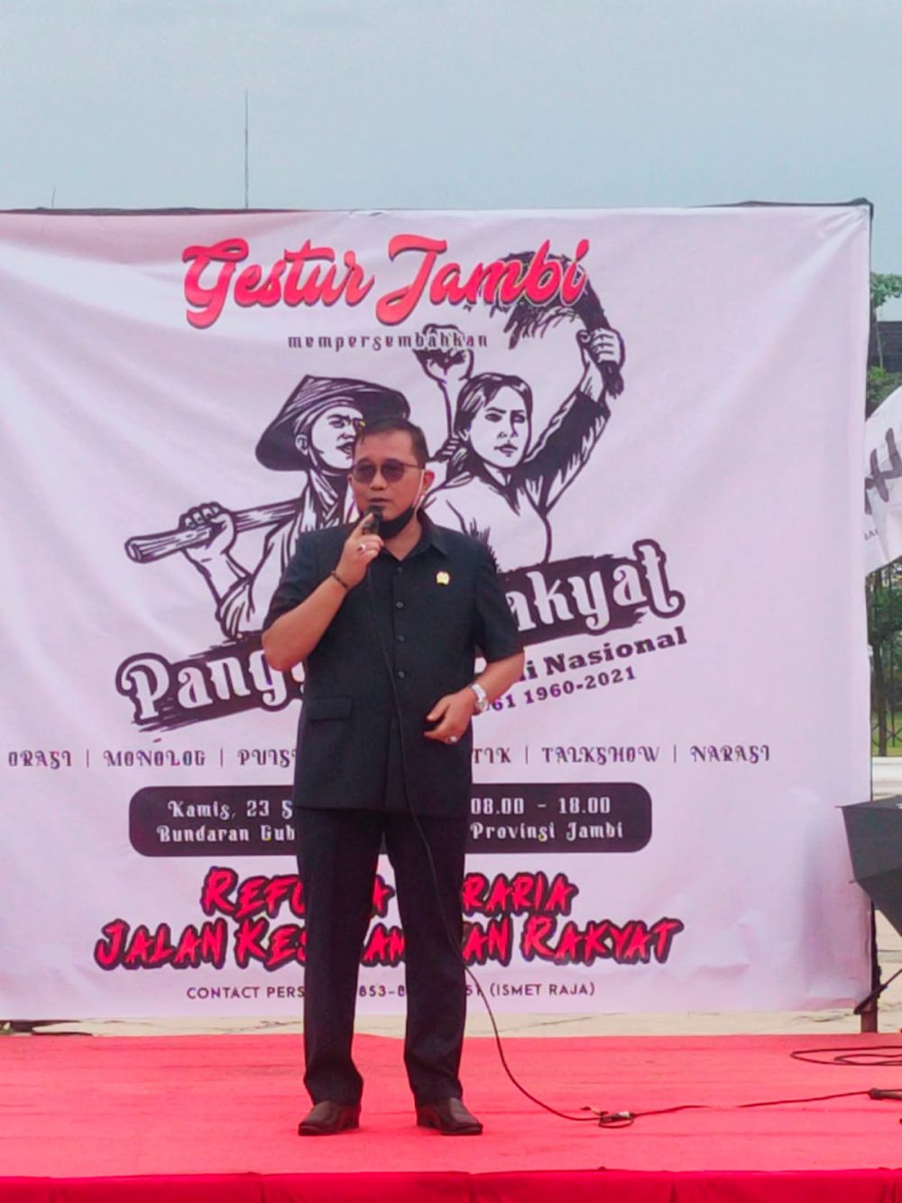 Peringati HUT Tani ke-61, Ketua Pansus Konflik Lahan DPRD Provinsi Jambi Orasi di Panggung Rakyat