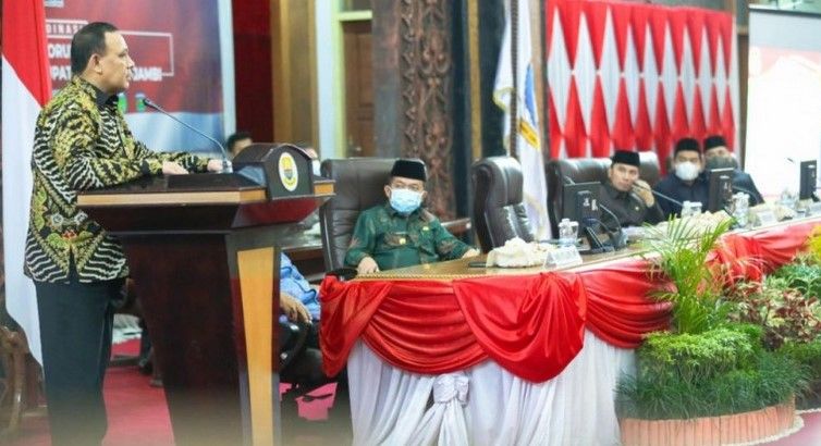 Ketua KPK Ingatkan Ketua DPRD Sejambi, Selalu Prioritaskan Anggaran untuk Kepentingan Rakyat