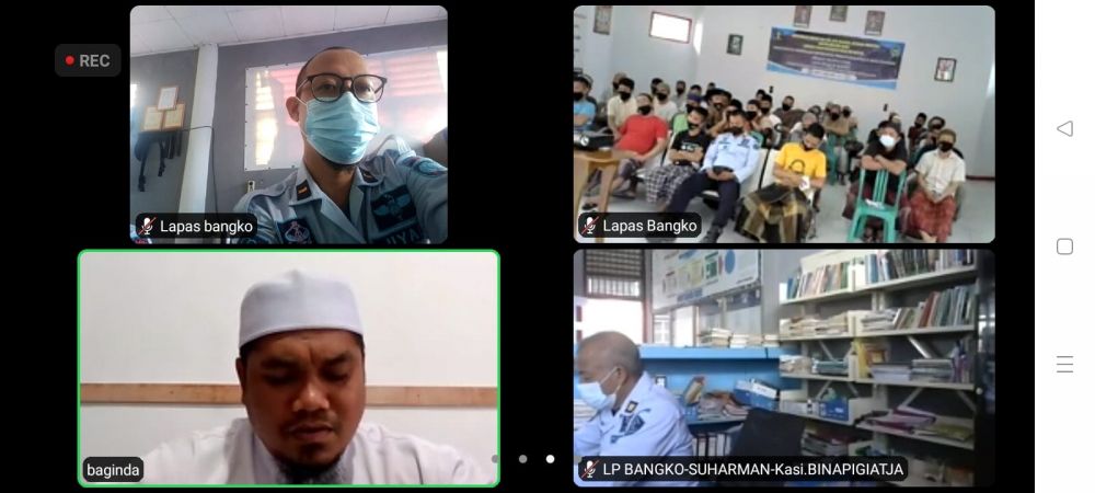 Perkuat Iman Warga Binaan, Lapas Bangko Gelar Ceramah Online