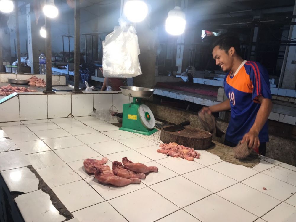 Harga Ayam Potong di Pasar Talangbanjar Melonjak