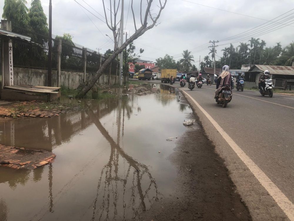 Drainase Hilang, Air Menggenang