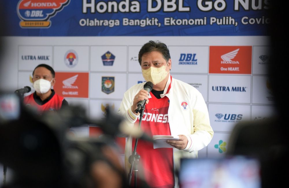 Tetap Jaga Prokes, Airlangga Hartarto : Selamat Bertanding Honda DBL  Jambi Series 2021 