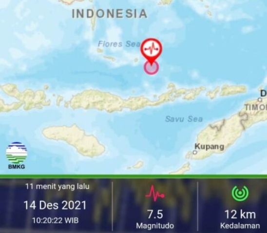 BMKG Keluarkan Peringatan Dini Tsunami Sulawesi, NTT, NTB, Maluku