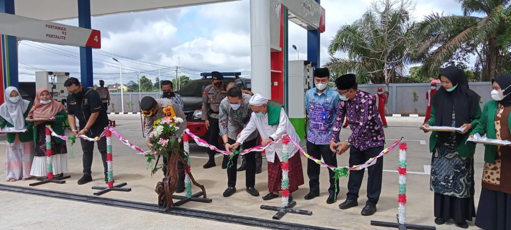 Syukur Resmikan SPBU Simpang Limbur Merangin