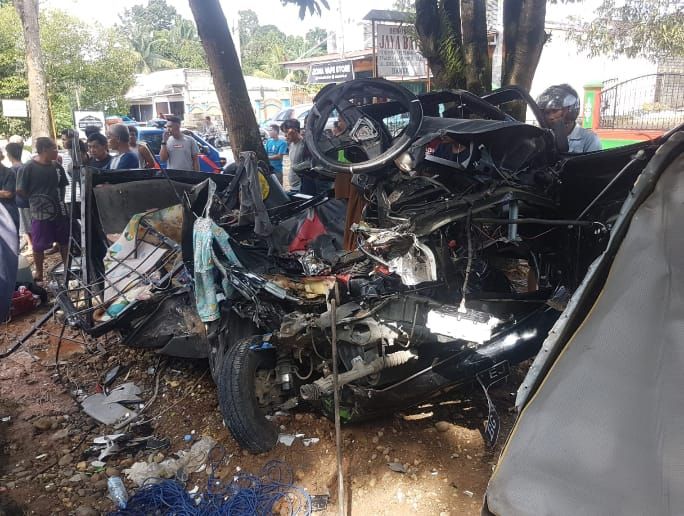 Bus Hantam Pick Up di Merangin, Ayah, Anak dan Keponakan Tewas di Tempat