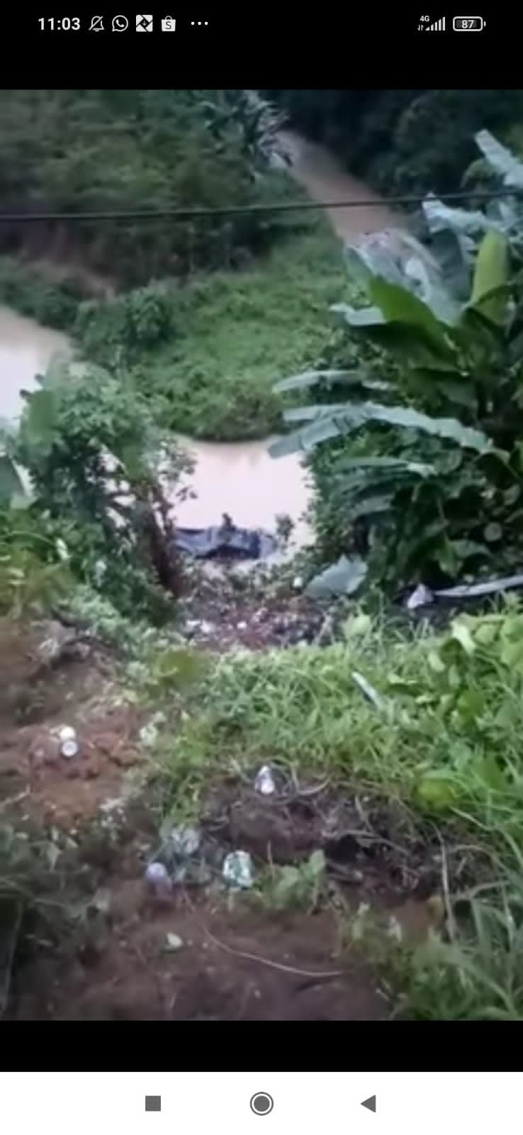 Diduga Sopir Ngantuk, Mobil dari Kerinci Terjun ke Sungai di Bangko