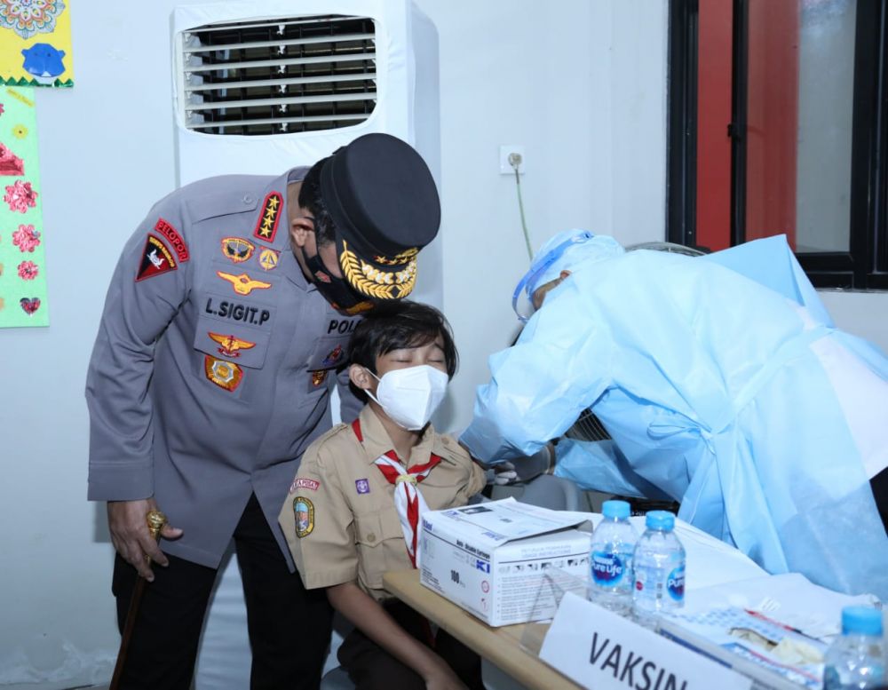 Launching Vaksinasi Merdeka Anak, Kapolri: Upaya Menjaga Generasi Penerus Bangsa