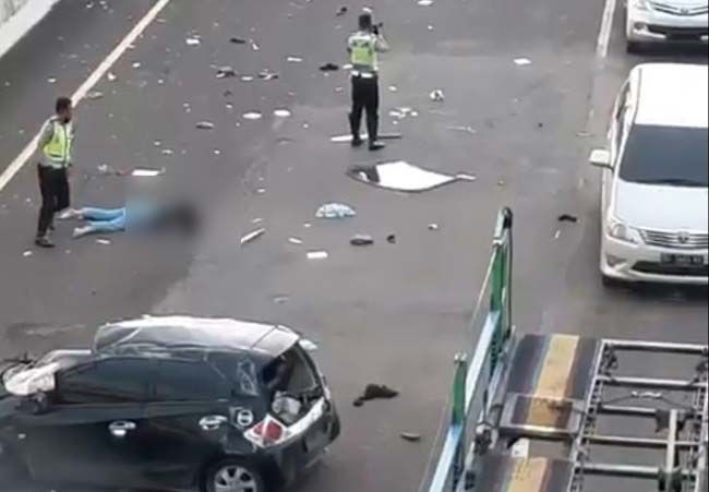 Terpental dari Mobil, Mahasiswi Tewas Kecelakaan di Tol Kayuagung-Palembang