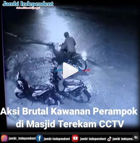 Video Detik-detik Aksi Brutal Kawanan Perampok di Masjid Terekam CCTV