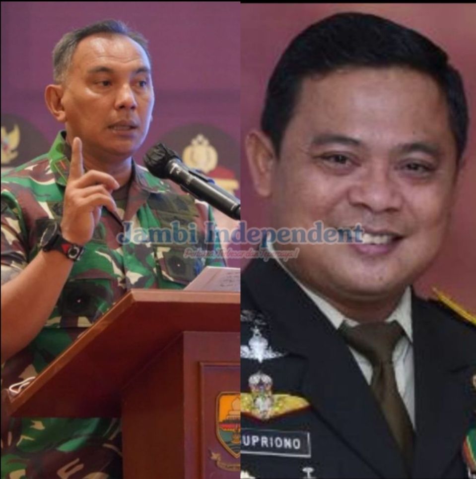 Andika Tunjuk Brigjen TNI Supriono Jadi Danrem 042/Gapu, Brigjen TNI M Zulkifli ke Mabes