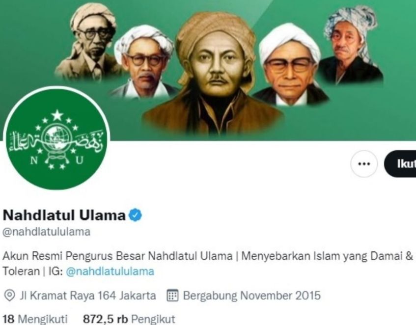 Marah Besar, PBNU Bakal Polisikan Admin Akun Twitter @Nahdlatululama 
