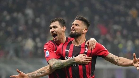 Derbi Milan, Olivier Giroud Bawa AC Milan Balik Tekuk Inter 2-1