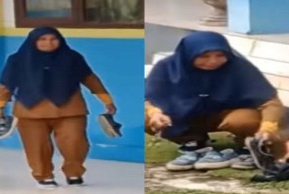 Diduga Gegara Langgar Peraturan Oknum Guru Tega Bakar Sepatu Muridnya