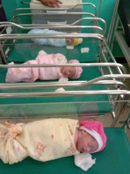 Bayi Kembar Tiga Lahir di RSUD Prabumulih