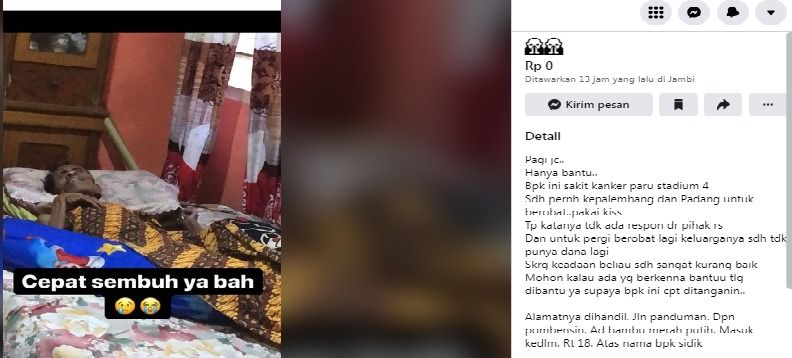 Terkendala Biaya, Pengidap Kanker di Kebunhandil Ini Butuh Bantuan