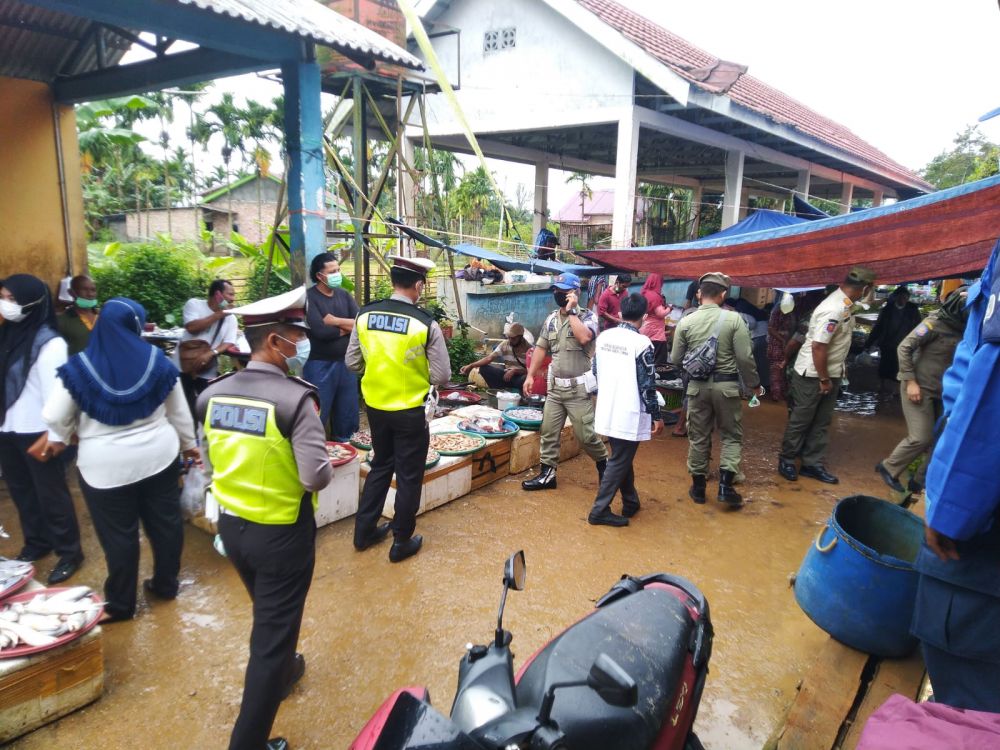 Kasus Covid-19 di Tanjab Timur Meningkat, Operasi Yustisi Sasar Pasar Kamis