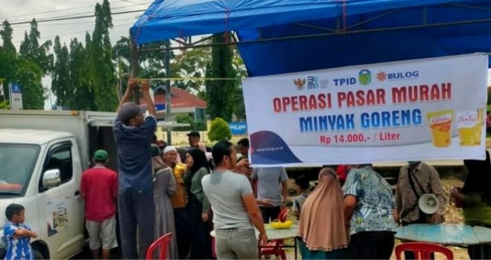 Stabilkan Harga Minyak Goreng, Disperindag Tebo Gelar Pasar Murah