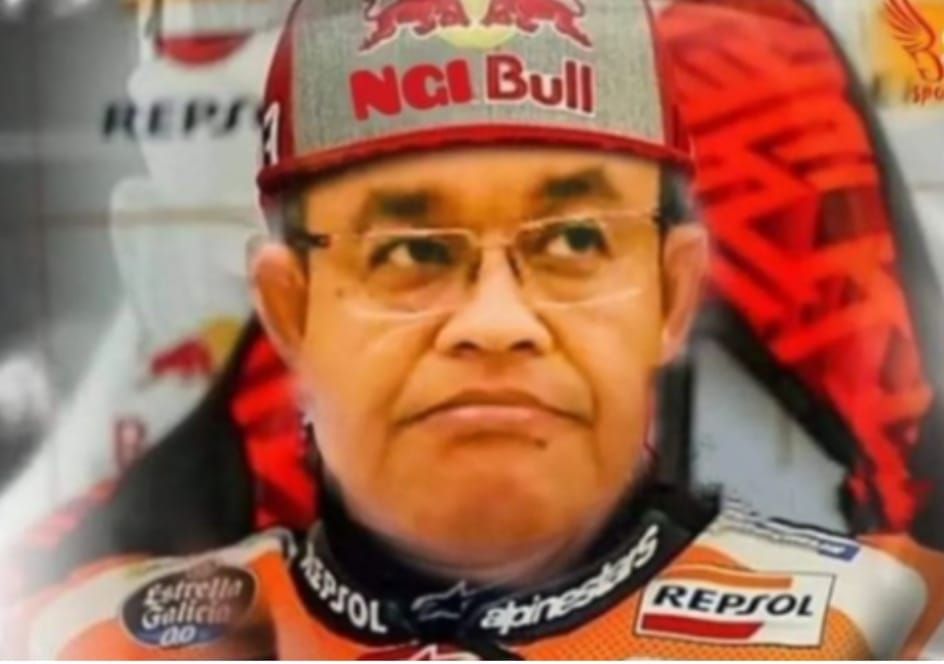 Waduh!!! Foto Anies Baswedan Diedit Pakai Baju Moto GP, Warganet: Tercepat Lincah Nguras APBD