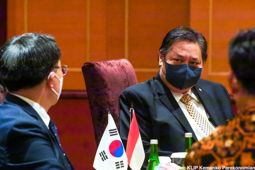 Menko Airlangga Ingin Kerja Sama Dagang Indonesia-Korea  Semakin Kuat di G20