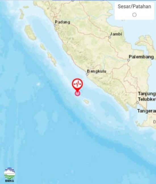 Gempa Magnitudo 5,1 Guncang Enggano, Bengkulu