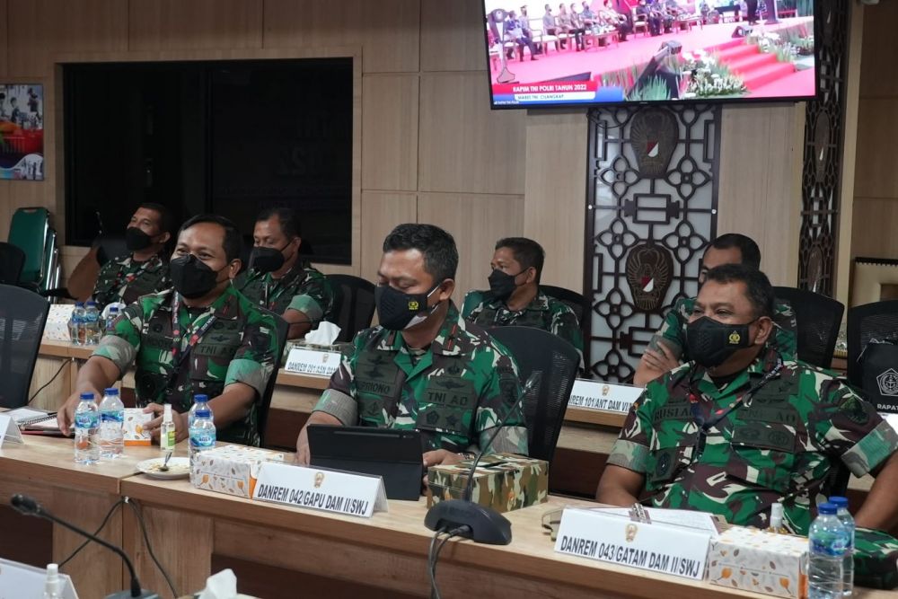 Danrem 042/gapu Hadiri Rapimnas TNI Polri 2022 di Mabes Cilangkap