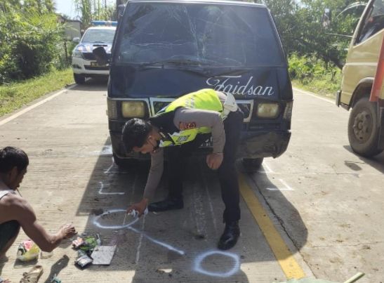 Anggota Satlantas Masih Mendalami Kasus Kecelakaan di Jalan Lintas Kelurahan Paritculum II