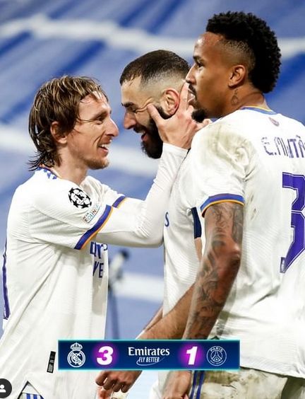 Hasil Liga Champions: Real Madrid Tumbangkan PSG dalam 17 Menit, Benzema Cetak Hattrick 