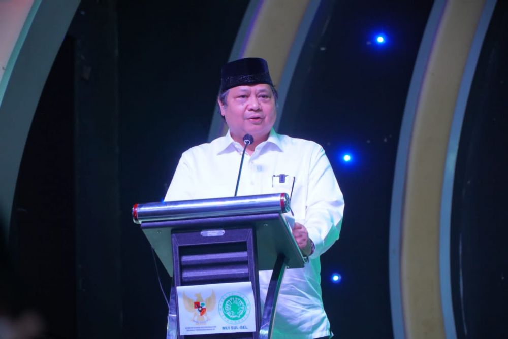 Airlangga Hartarto Minta Doa Ulama Sulsel agar Ekonomi Indonesia Terus Bangkit