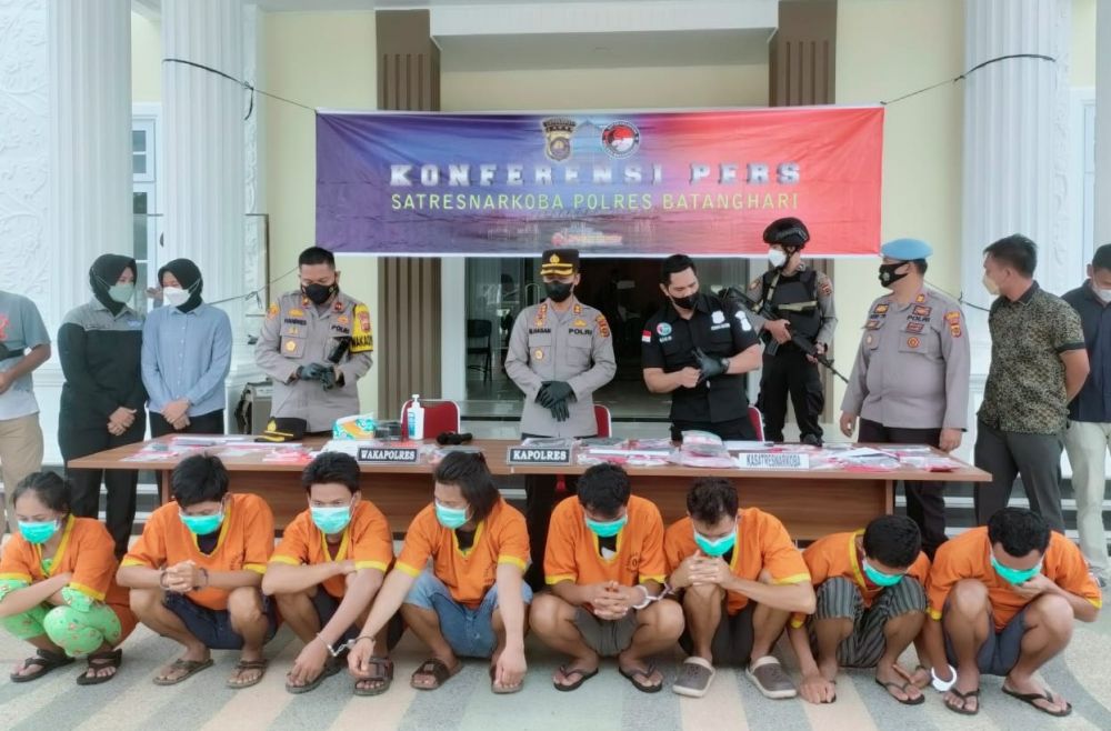 Polres Batanghari Tangkap 8 Pengedar Sabu