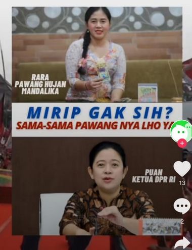 Dibilang Mirip Puan Maharani, Foto Rara Si Pawang Hujan Disandingkan Netizen