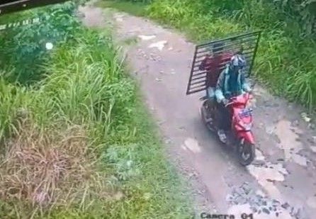 Aksi Nekat Maling Pagar di Lorong Kendari Terekam CCTV