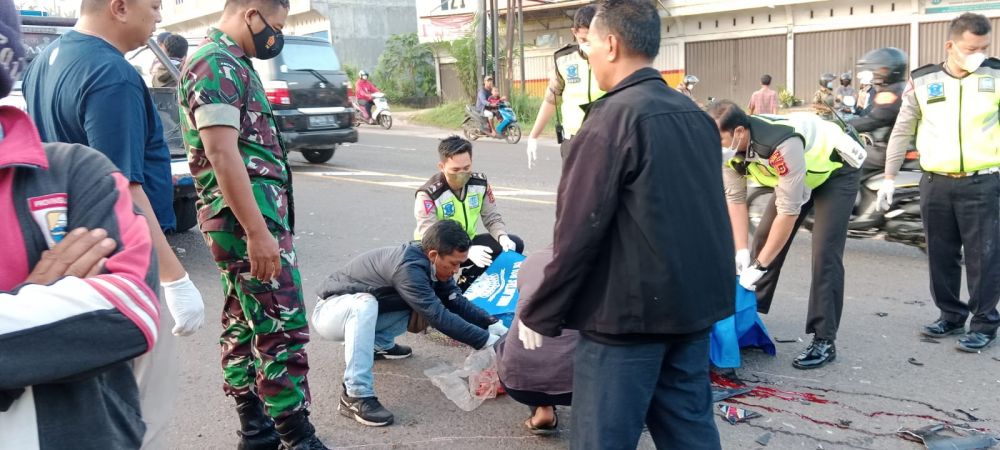 Laka Maut di Batas Kota Jambi, 1 Tewas di Tempat, Sopir Truk Kabur