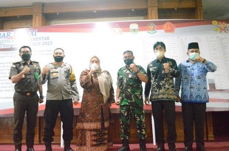 Bupati Masnah Hadiri Deklarasi Damai Pilkades Gelombang 1 Kabupaten Muarojambi