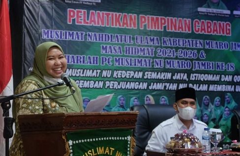 Bupati Masnah Saksikan Pelantikan PCM NU Kabupaten Muarojambi 