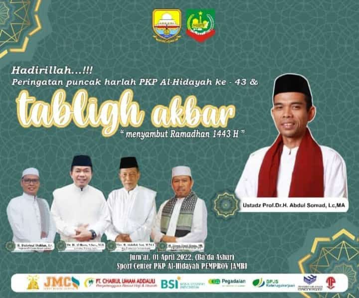  Peringati Puncak Harlah ke-43 PKP Al Hidayah Gelar Tabligh Akbar dan Zikir Bersama Ustaz Somad