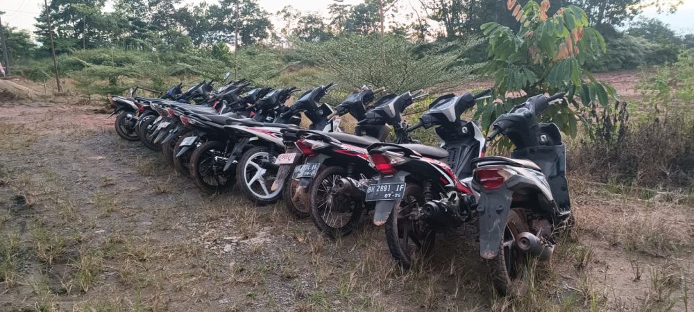 Diduga Bodong, Belasan Sepeda Motor Disita di Sungaigelam