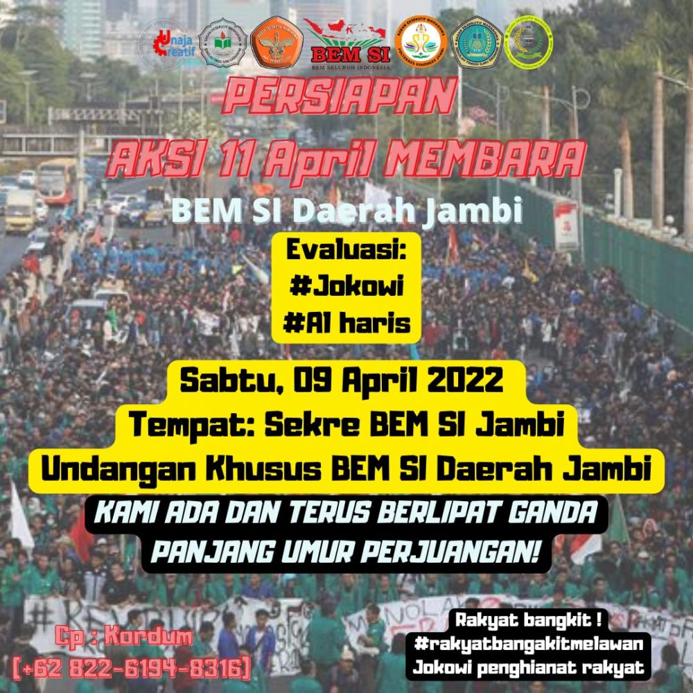 Senin Besok BEM se-Jambi Gelar Aksi, Ini Keterangan Kordum Agustia