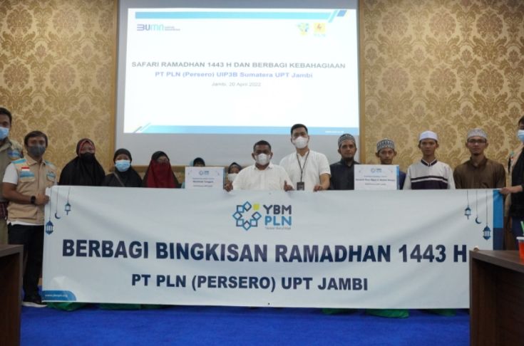 PT PLN (Persero) Unit Pelaksana Transmisi (UPT) Jambi Berbagi Bingkisan Ramadhan 1443 H 