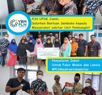 PLN Bantu Sembako Untuk Warga Jambi di Sekitar Pembangkit Listrik