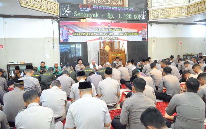 Polda Jambi Gelar Sholat Hajat dan Doa Bersama Untuk Indonesia