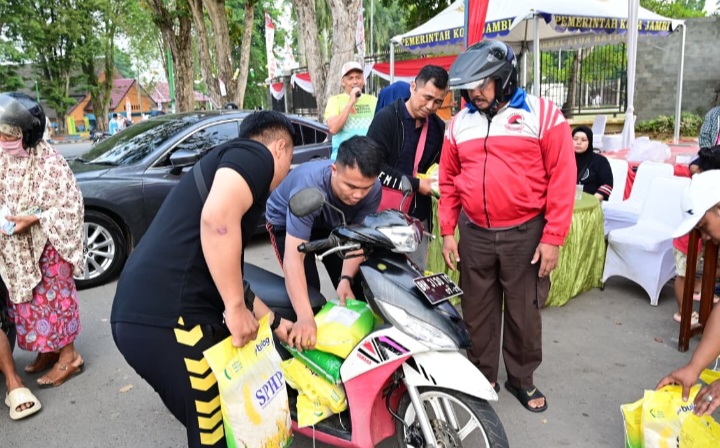 Gerakan Pangan Murah, Polda Jambi Gelontorkan 8 Ton beras