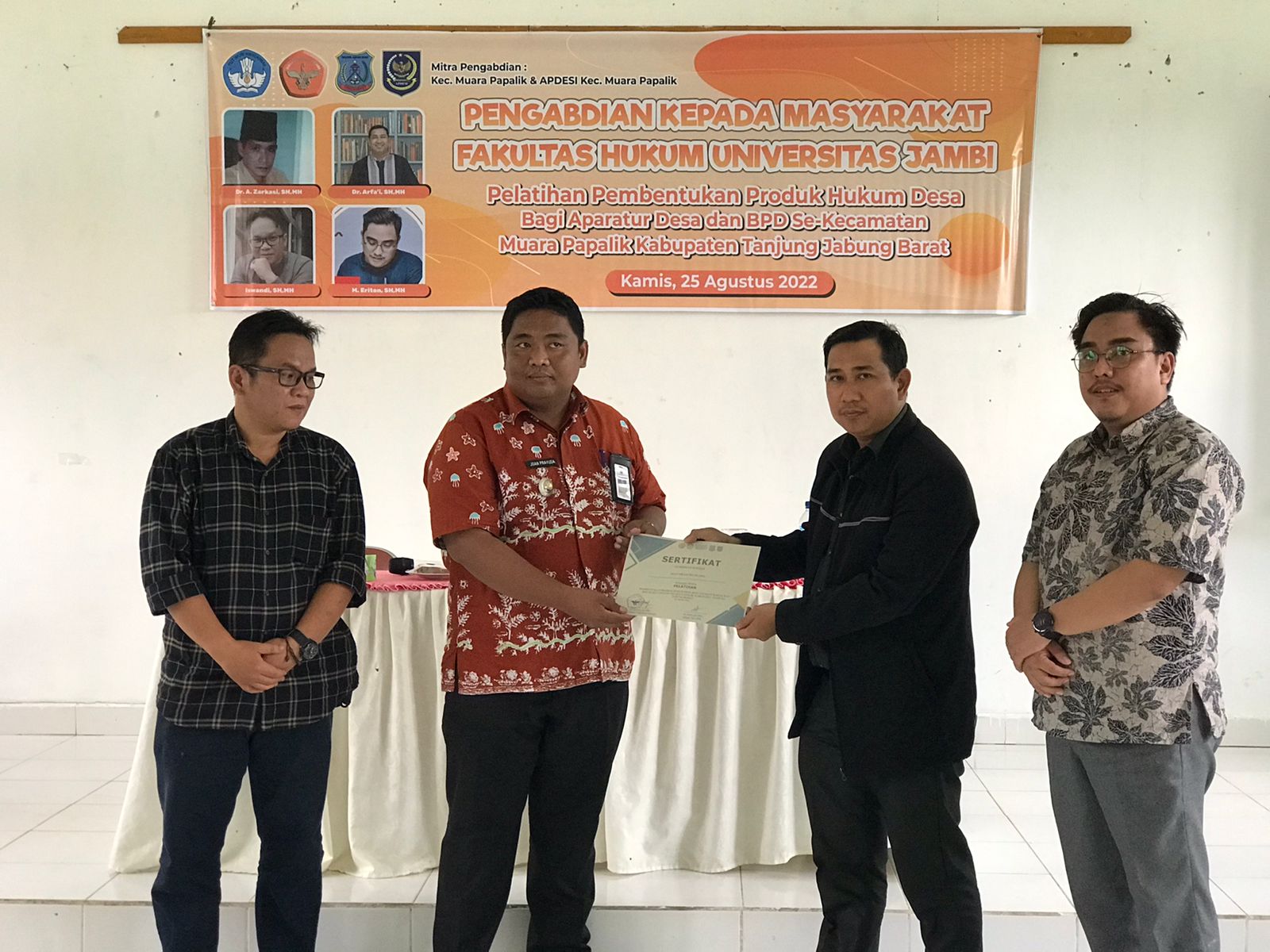 Dosen Fakultas Hukum UNJA Gelar Pengabdian Masyarakat di Kecamatan Muara Papalik