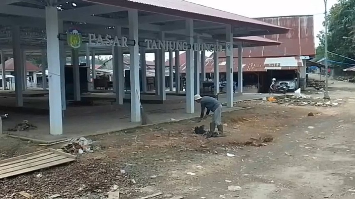 Pedagang Pasar Tanjung Bungur Kabupaten Tebo Mulai Ditata, Pedagang Harian dan Kalangan Direlokasi Bertahap