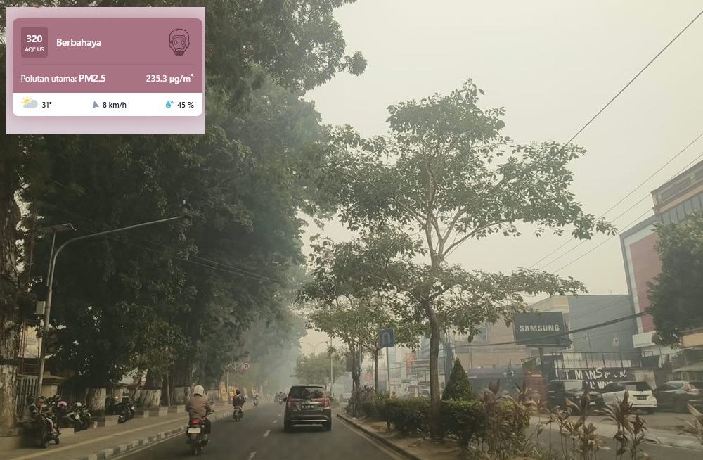 Makin Parah! AQI Kota Jambi Kembali Jadi Sorotan, Kualitas Udara Tembus Level Berbahaya