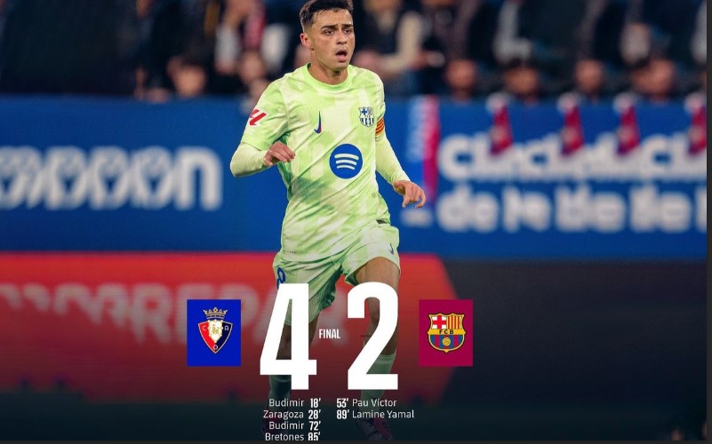 Osasuna Bungkam Barcelona 4-2, Inilah Momen Kunci Kekalahan Mengejutkan Blaugrana!