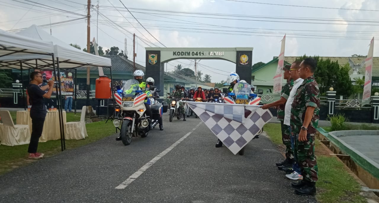 Gelar Kegiatan Riding Bersama Komunitas Motor Antik, Ini Pesan Kasdim 0415/Jambi