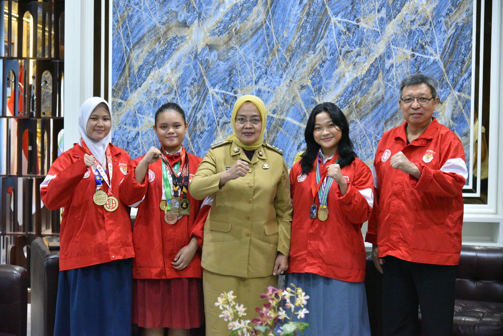 Sambut 3 Atlet Muda Karate-Do Kota Jambi Di Grha Siginjai, Pj Wali Kota: Membanggakan!