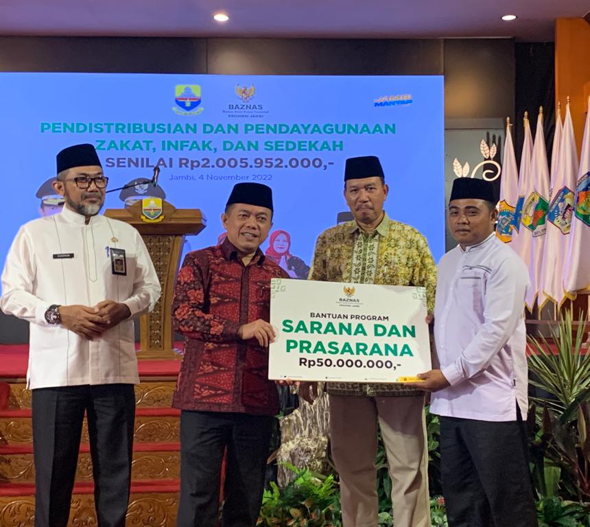 Salurkan Bantuan BAZNAS Rp2 M, Gubernur Jambi: Jangan Terlalu Lama di Negeri Orang, Pulang dan Bangun Jambi